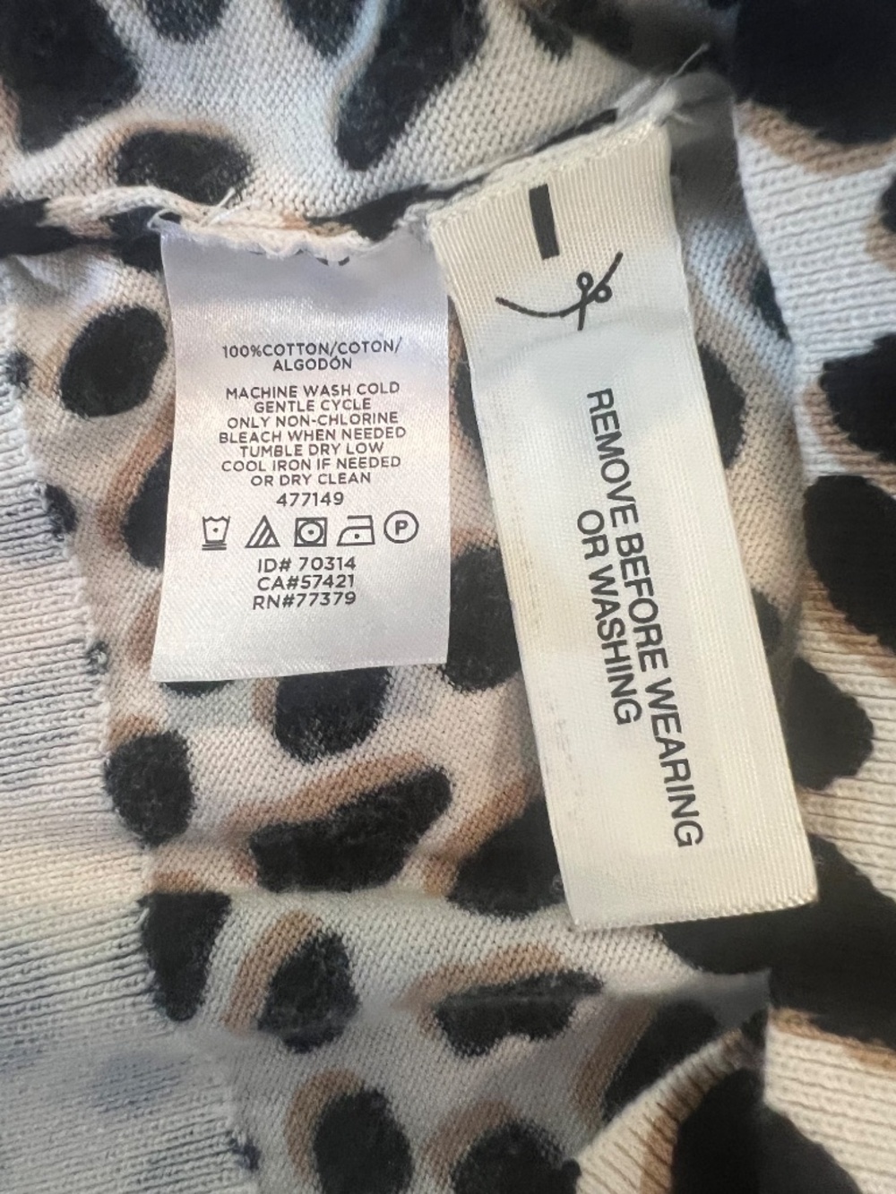 Ann Taylor Cardigan Sweater Leopard Print Button Front Size Medium - Picture 5 of 7